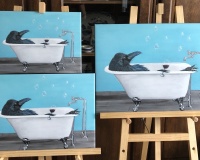 Limited Edition Bird-Bath-Canvas-Prints